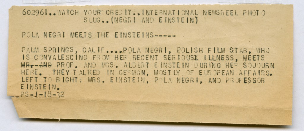 Einstein Pola Negri